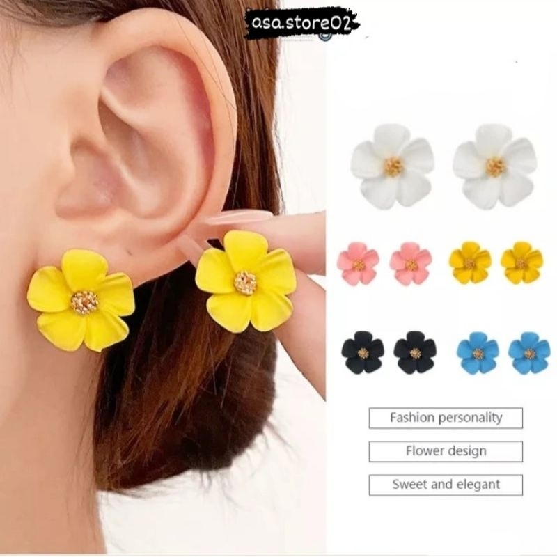 Anting WanitaTusuk BUNGA TEMPERAMEN//Anting Tusuk Hijab Aksesoris Fashion