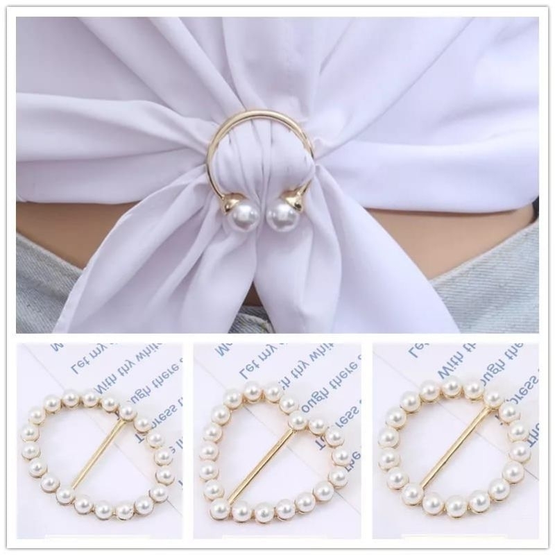 Ring Hijab Mutiara/Ring Syal/Ring Rok Lilit