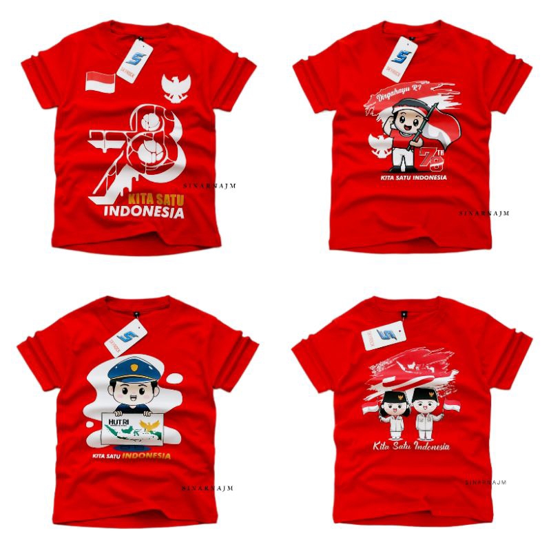 Kaos Distro Anak Kaos kemerdekaan indonesia khusus anak