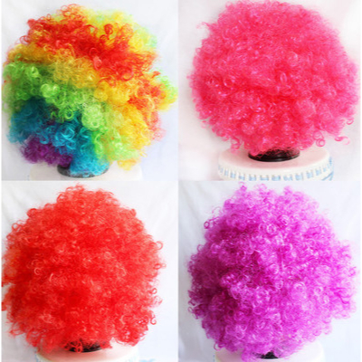 Party Warna Warni Rambut Palsu keribo / Wig Kribo keriting/ Wig Badut Badut / Wig Cosplay Costplay