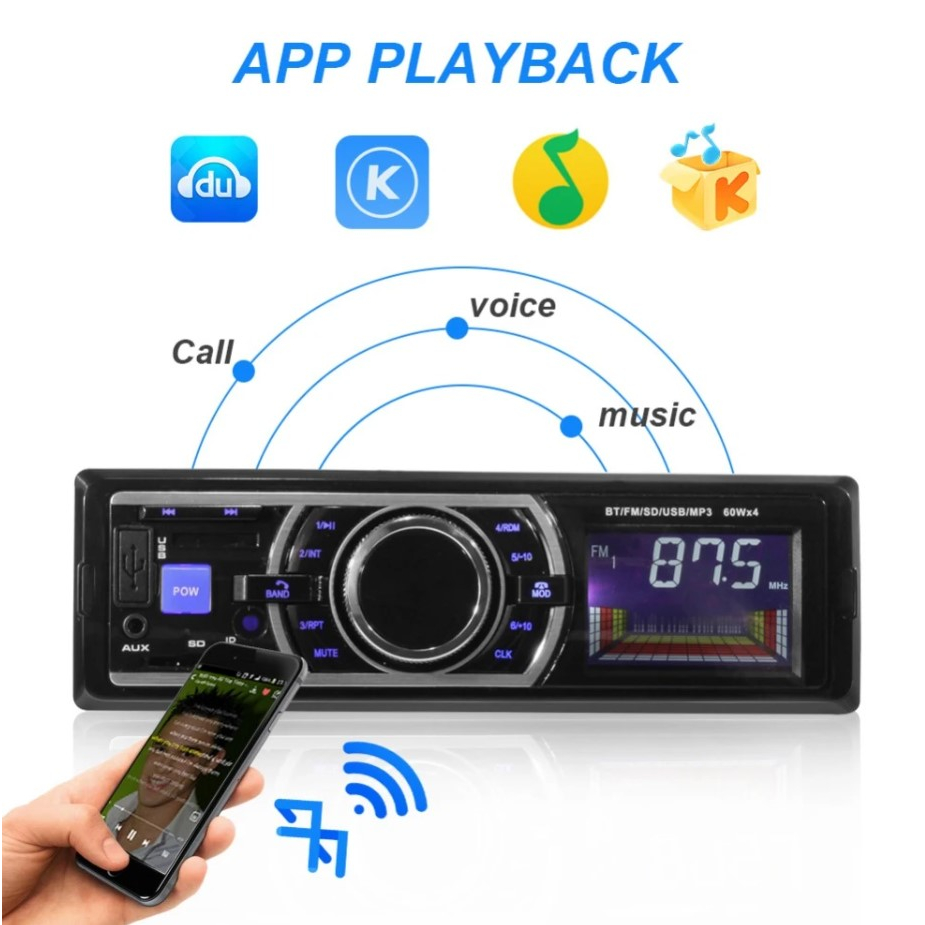 Tape Mobil MP3 Bluetooth Charging Dual USB - 1058 - Black