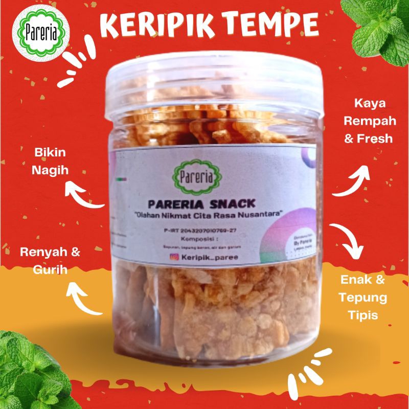 

Keripik Tempe Enak, Gurih, Renyah dan Kaya Rempah Kemasan Toples