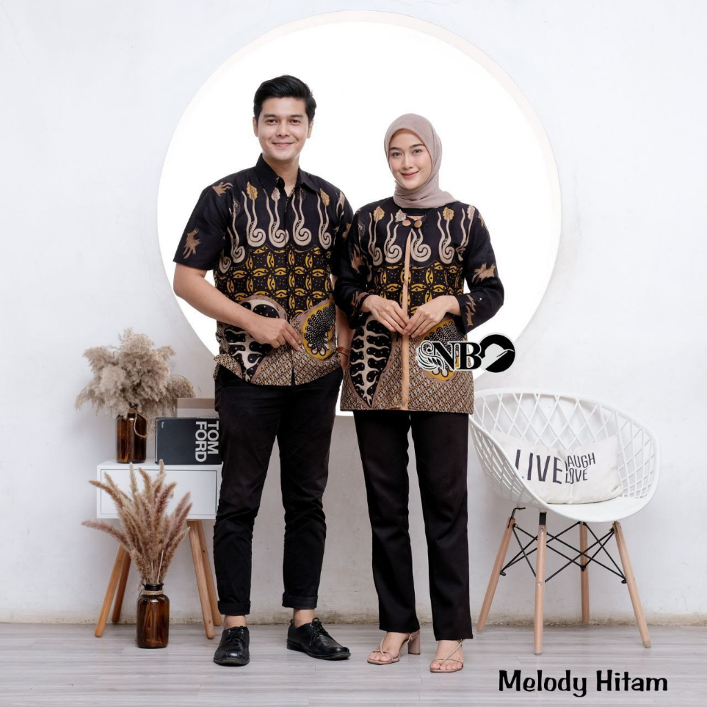 Batik Couple Modern Atasan Blouse Batik Kerja Kantor Wanita Seragam Batik M L XL XXL