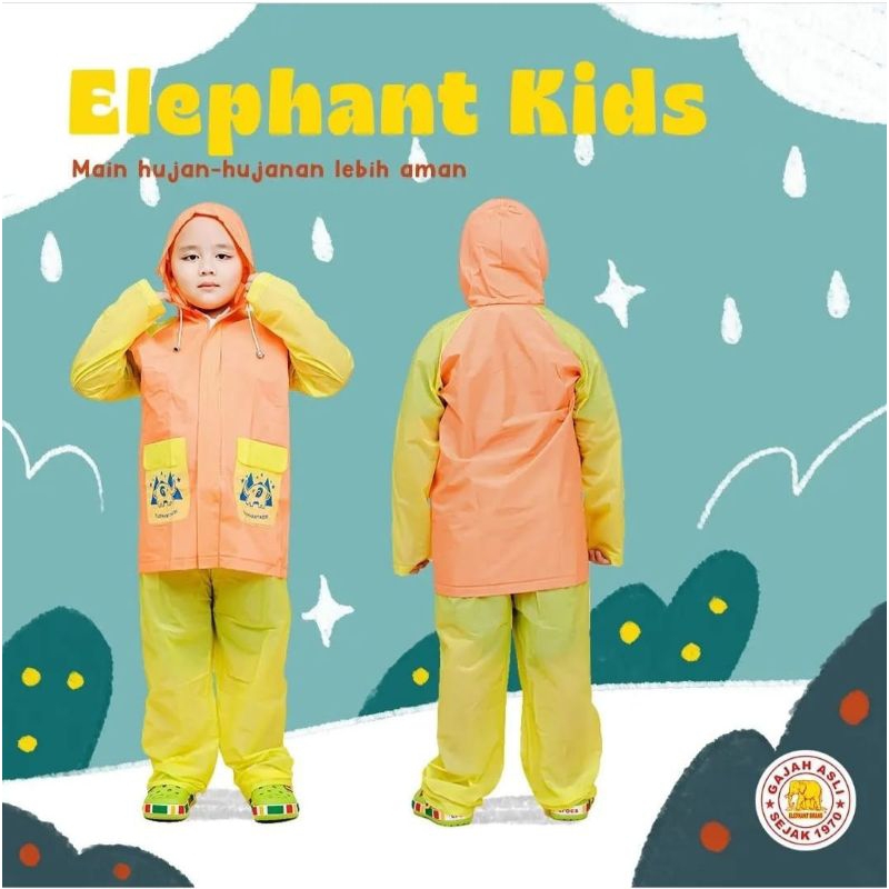 Jas hujan anak elephant brand kids