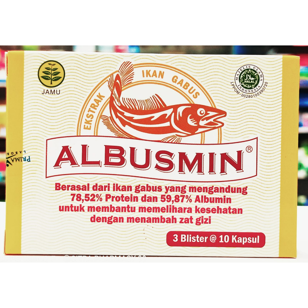 Albusmin 𝟏 𝐊𝐨𝐭𝐚𝐤 𝐈𝐬𝐢 𝟑𝟎 𝐊𝐚𝐩𝐬𝐮𝐥 - Suplemen Kesehatan dengan Ekstrak Ikan Gabus