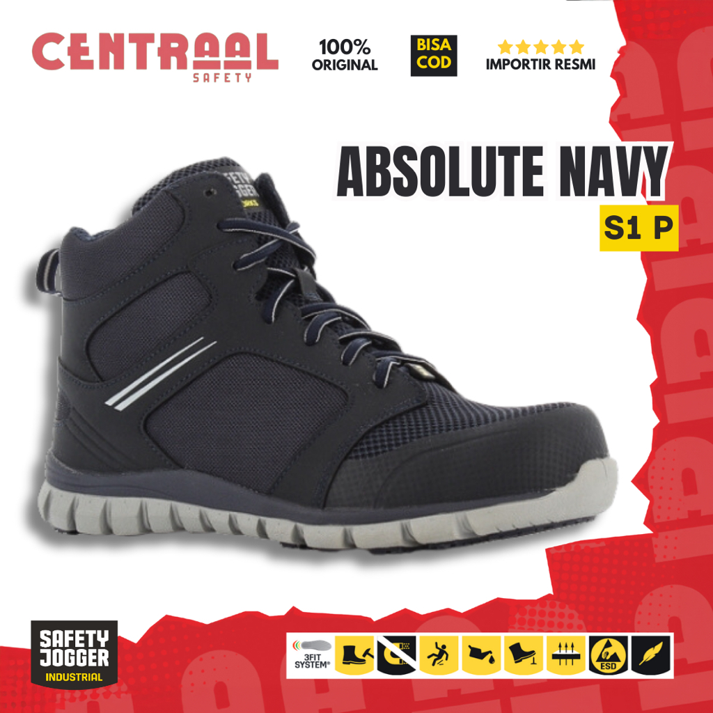 Sepatu Safety / Safet Shoes Jogger Absolute Black Sepatu Safety / Safet Shoes Jogger Absolute Navy
