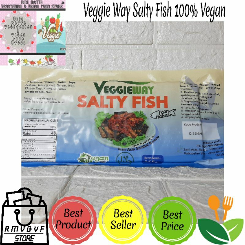 

Veggie Way Salty Fish 345gr Vegan / Ikan Asin Rumput laut Vegetarian