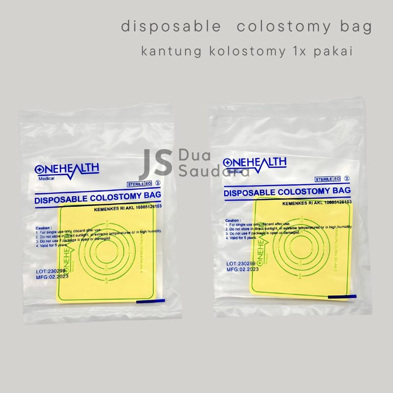 disposable colostomy bag 10pcs onehealth / kantung kolostomy sekali pakai onehealth