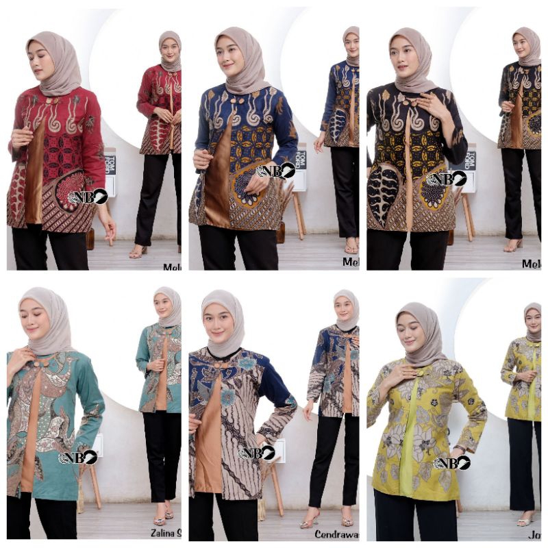 BAJU BATIK WANITA MODERN MONALISA GENES M, L, XL aslii PEKALONGAN