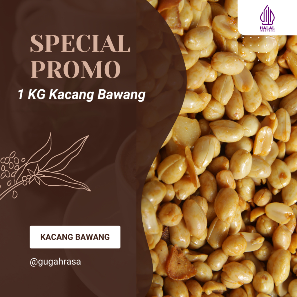 

Kacang Goreng Extra Bawang Putih 1 Kg kacang tanah goreng kacang bali kacang almond kacang lebaran kacang