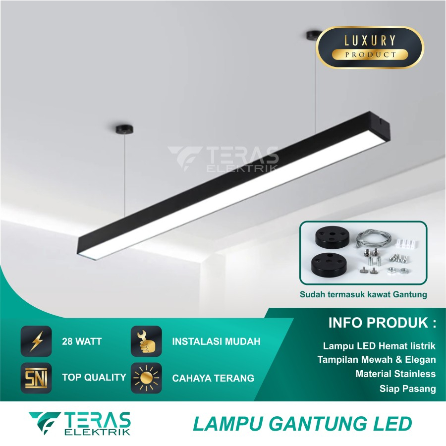 Lampu gantung led minimalis 28 watt Cahaya terang