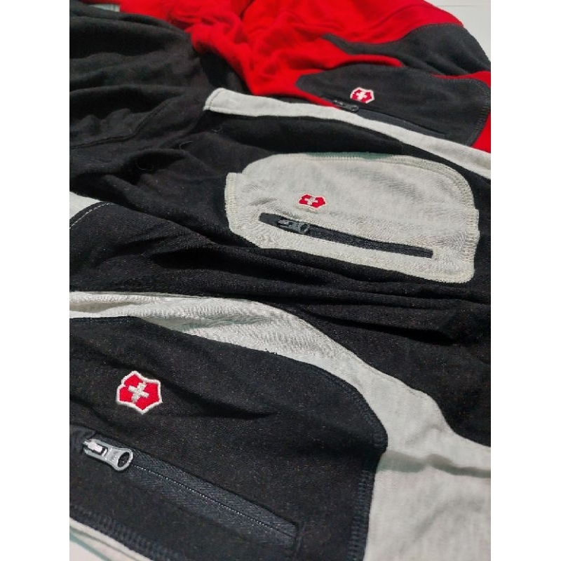 KAOS LENGAN PANJANG ORIGINAL VICTORINOX SWISS ARMY HALF ZIP QUARTED LS SHIRT PRIA DEWASA BUSHCRAFT