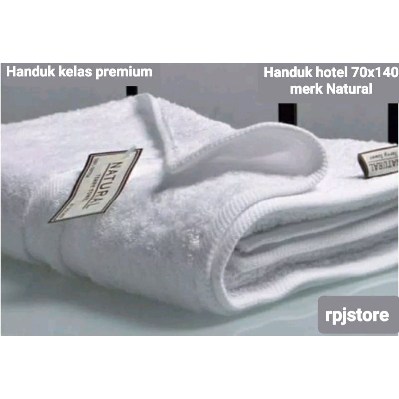 HANDUK PUTIH NATURAL 70X140 KELAS PREMIUM