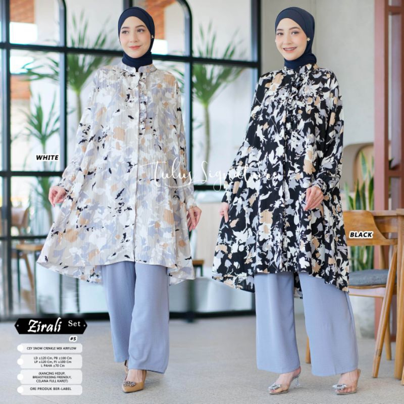 ZIRALI ONESET #5 BY TULUS SIGNATURE / ONESET WANITA MUSLIMAH / Setelan celana LD 120