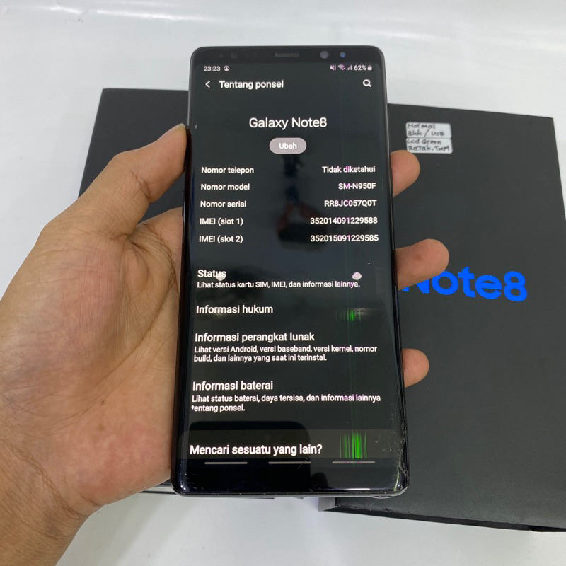 samaung note 8 sein