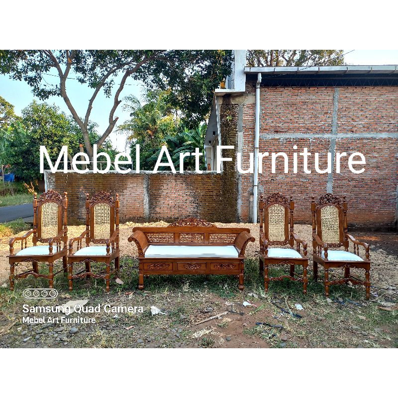 kursi pelaminan ukir rustic / kursi pelaminan mewah / kursi pelaminan ukir