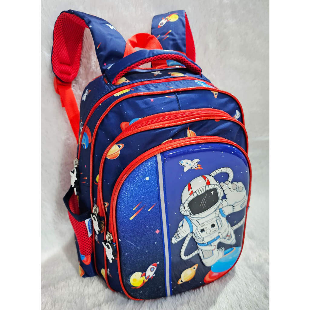 PROMO 10.10 TERMURAH KUALITAS PREMIUM RANSEL ASTRONOT TAS ANAK SEKOLAH TK / SD 3RESLETING IMPORT - DINO DINOSOURUS - HIPO - MOBIL BUS - GEMEZ - GOGO - OSH