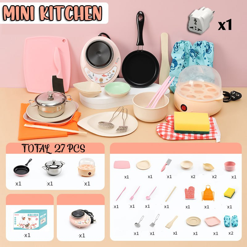 mainan mini kitchen set mainan masak fungsi real