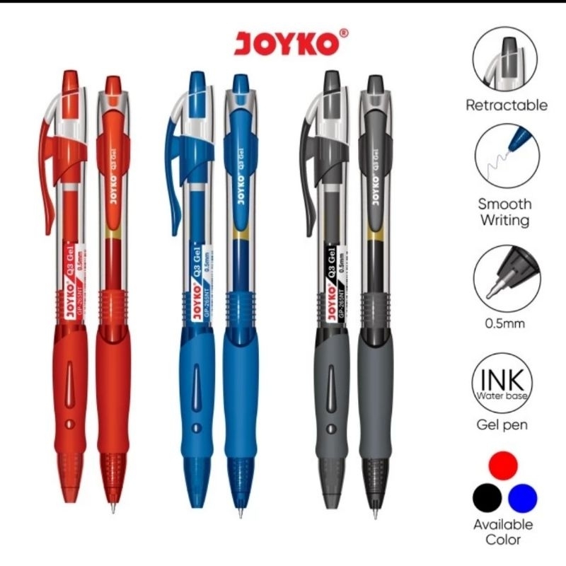 

Gel Pen Pulpen Pena Joyko GP-265NT Q3 Gel 0.5 mm 1pcs