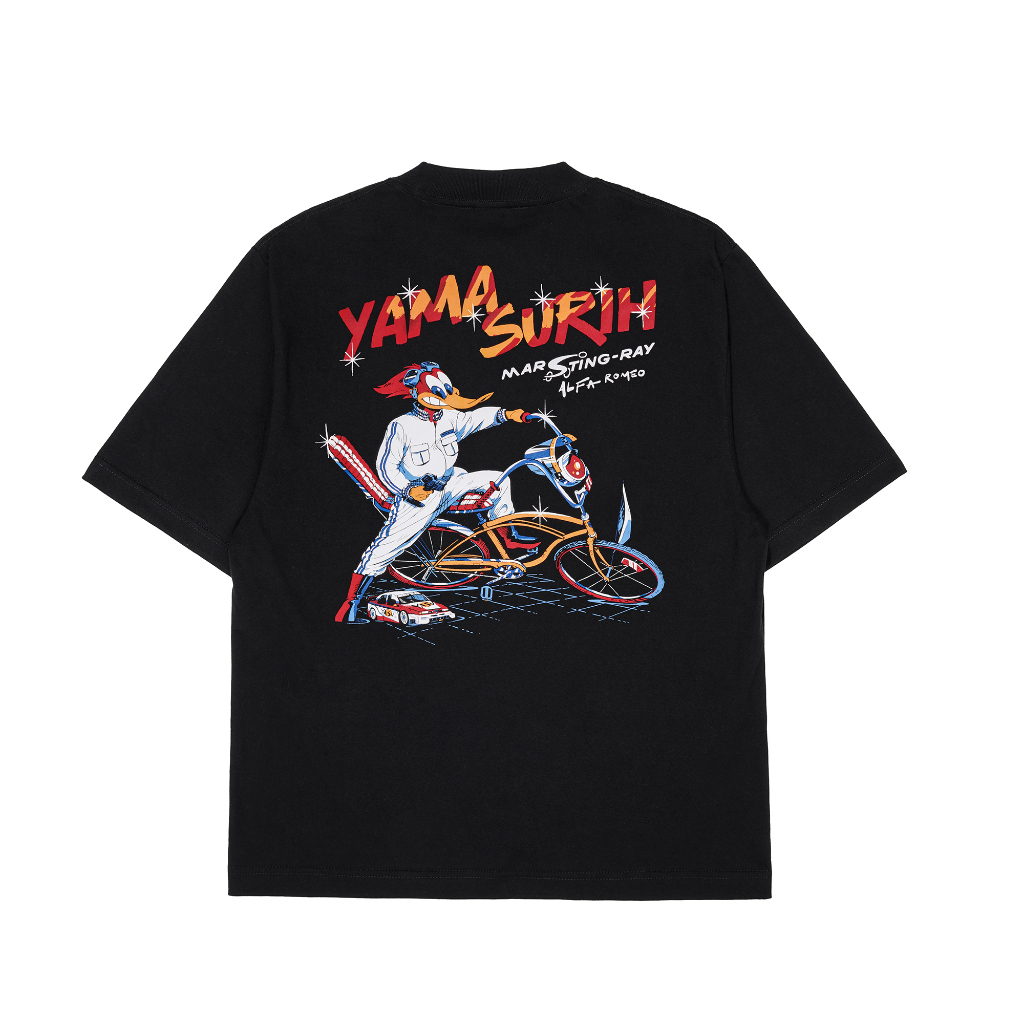 Yamasurih - Kaos Hitam &quot;Alfa Yameo&quot; Boxy T-Shirt