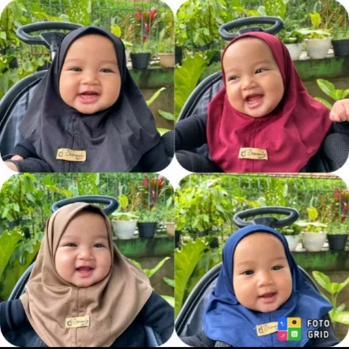 HIJAB BAYI NEWBORN ( 1-5 BULAN )