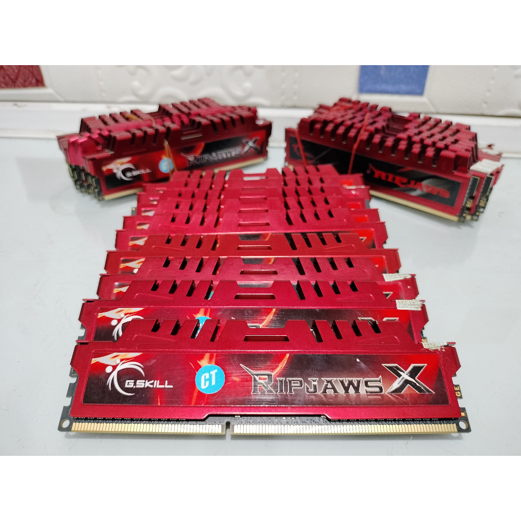 RAM GAMING G.SKILL 8GB KIT 2X4GB PC3-12800/1600MHZ DDR3 RIPJAWS X MERAH