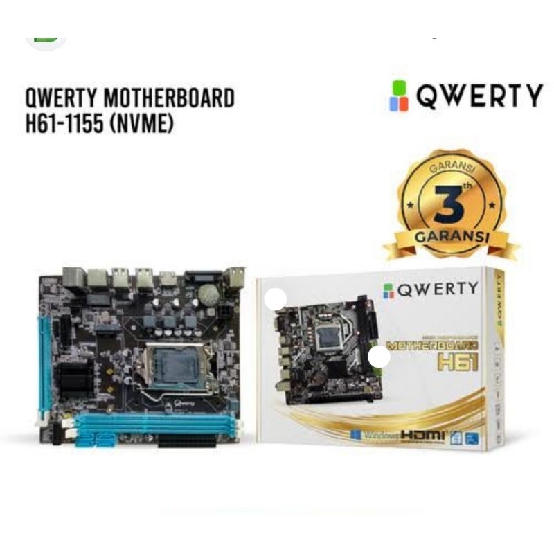 Paket motherboard h61 proscor core i5 3470 ddr3 8gb