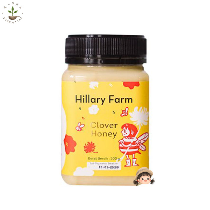 Hillary Farm Clover Honey 500 Gram - Free Sendok Kayu