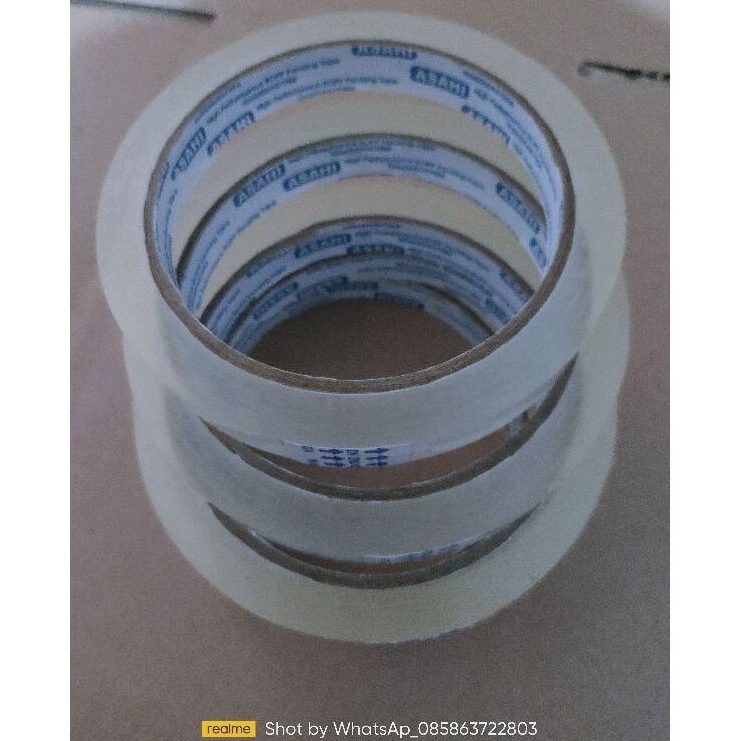 

ISOLASI bening 1/2 inchi x50 Yard- Solatip bening 12 mm harga 5 roll
