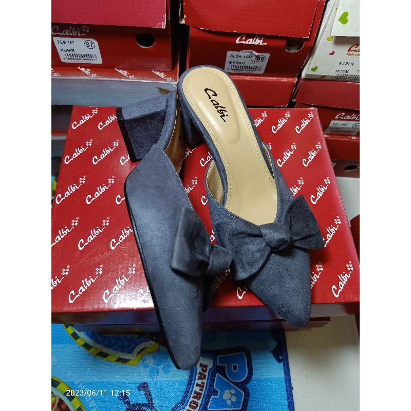 calbi sandal bustong mules wanita hera