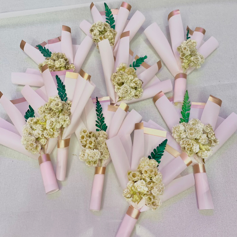 Buket Bunga Edelweiss Mini Hiasan Hampers | Mini Bouquet Bunga Kering | Bunga Edelweiss
