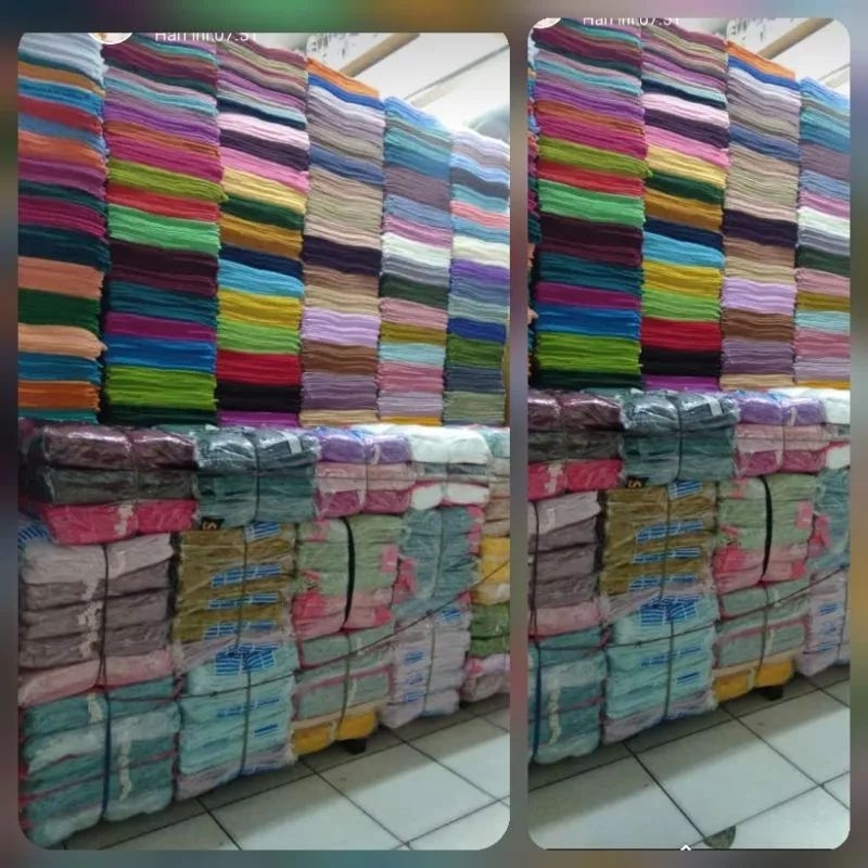 HIJAB SEGI EMPAT PARIS POLOS ANAK SEKOLAH/JILBAB SEGI EMPAT KATUN PARIS POLOS.