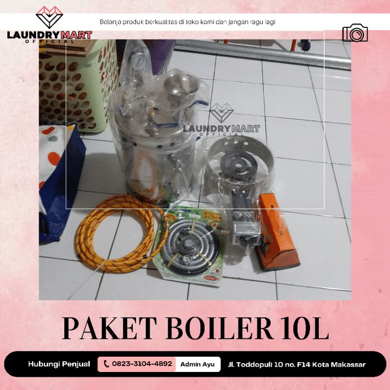 PAKET BOILER SETRIKA UAP 10LITER
