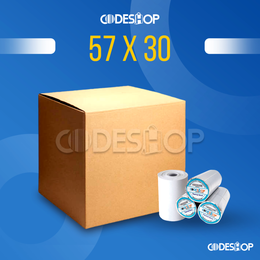 1 DUS Kertas Kasir CODESHOP 57 x 30mm Cetak Struk Isi 100 roll