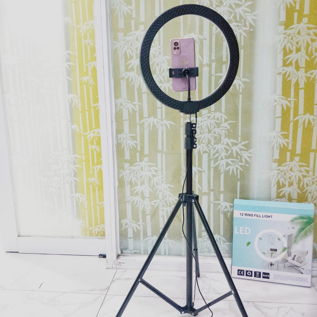 TRIPOD LED SELFI RING M26 LIGHT HOLDER 2.1METER TRIPOD 2,1 m / TRIPOD + RING LIGHT / LAMPU RING LIGHT LED