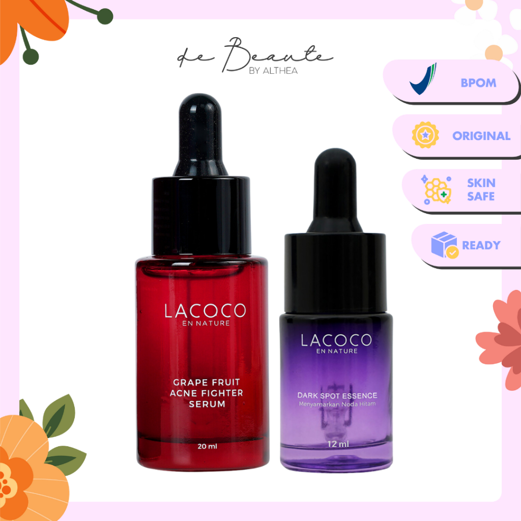 Lacoco Dark Spot Essence 12ml | Grape Fruit Acne Fighter Serum 20ml