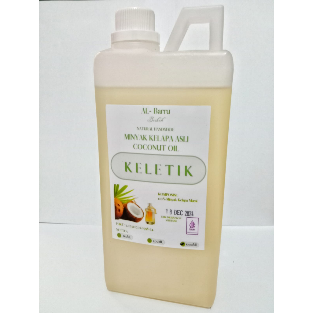 Coconut Oil Minyak Kelapa Murni 1 LITER / Minyak Klentik Murni 1 LITER / Coconut Oil / Minyak Kelapa