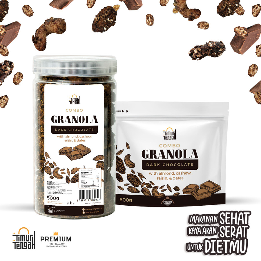 

GRANOLA COKLAT 500 gr TIMUR TENGAH SEREAL MAKANAN SEHAT HIGH QUALITY COKELAT CHOCOLATE - TOPLES/JAR