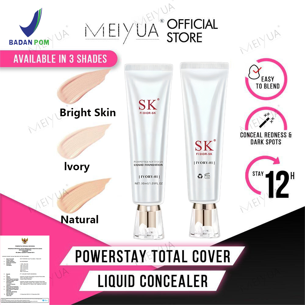 SK FI DIOR - SK YZS Concealer foundation liquid Tahan Air Untuk Wanita kosmetik wanita moisturizing Foundation Cair Concealer Alami Matte 【 Free Delivery+ COD + dikirim dalam 24 jam】