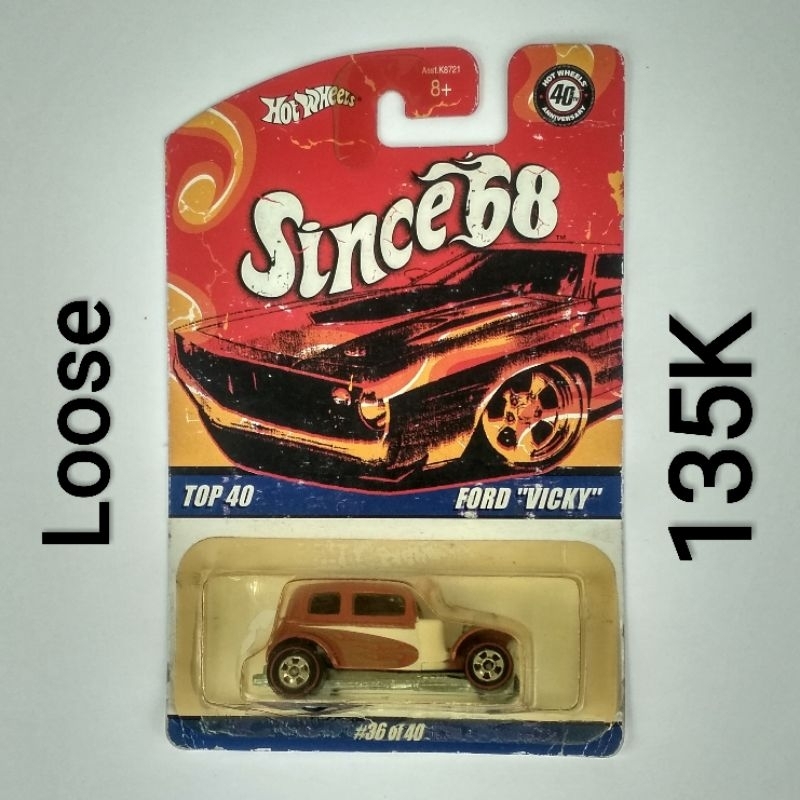 Hot Wheels Anniversary Top 40 Since 68 Ford Vicky Ban Redline