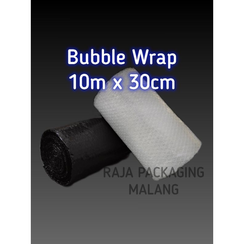 

Bubble Wrap GMP Hitam Bening Potongan Meteran 10m x 30cm Murah