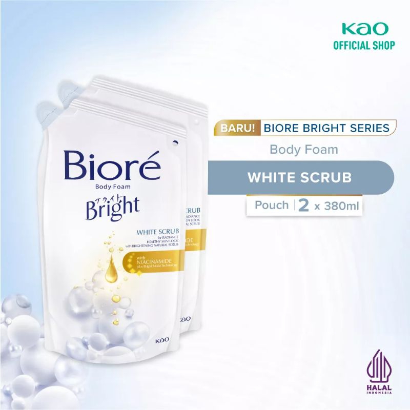 Biore Bright White Scrub Twinpack (2 x 380ml)