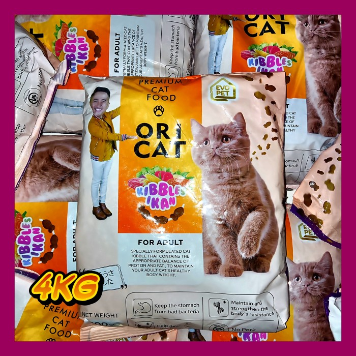 Makanan kucing merk ori cat ikan paket 4kg(5pcs) kemasan freshpack 800gr expedis