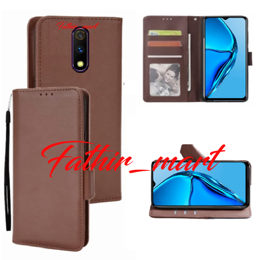 Case Dompet Hp Realme X / Realme K3 Case Leather Flipcase Cover Kulit Casing Dompet