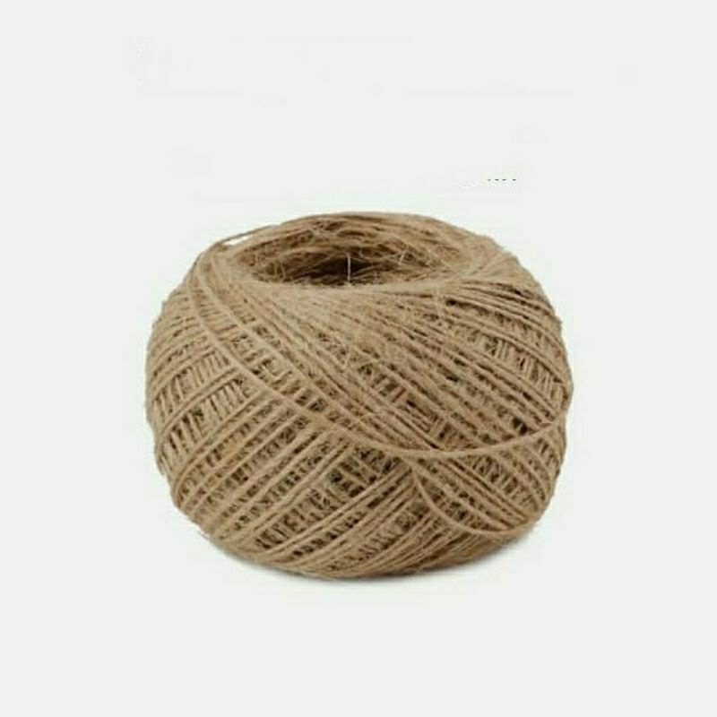 Tali goni rami warna coklat besar kecil 2ply 1kg 1000m