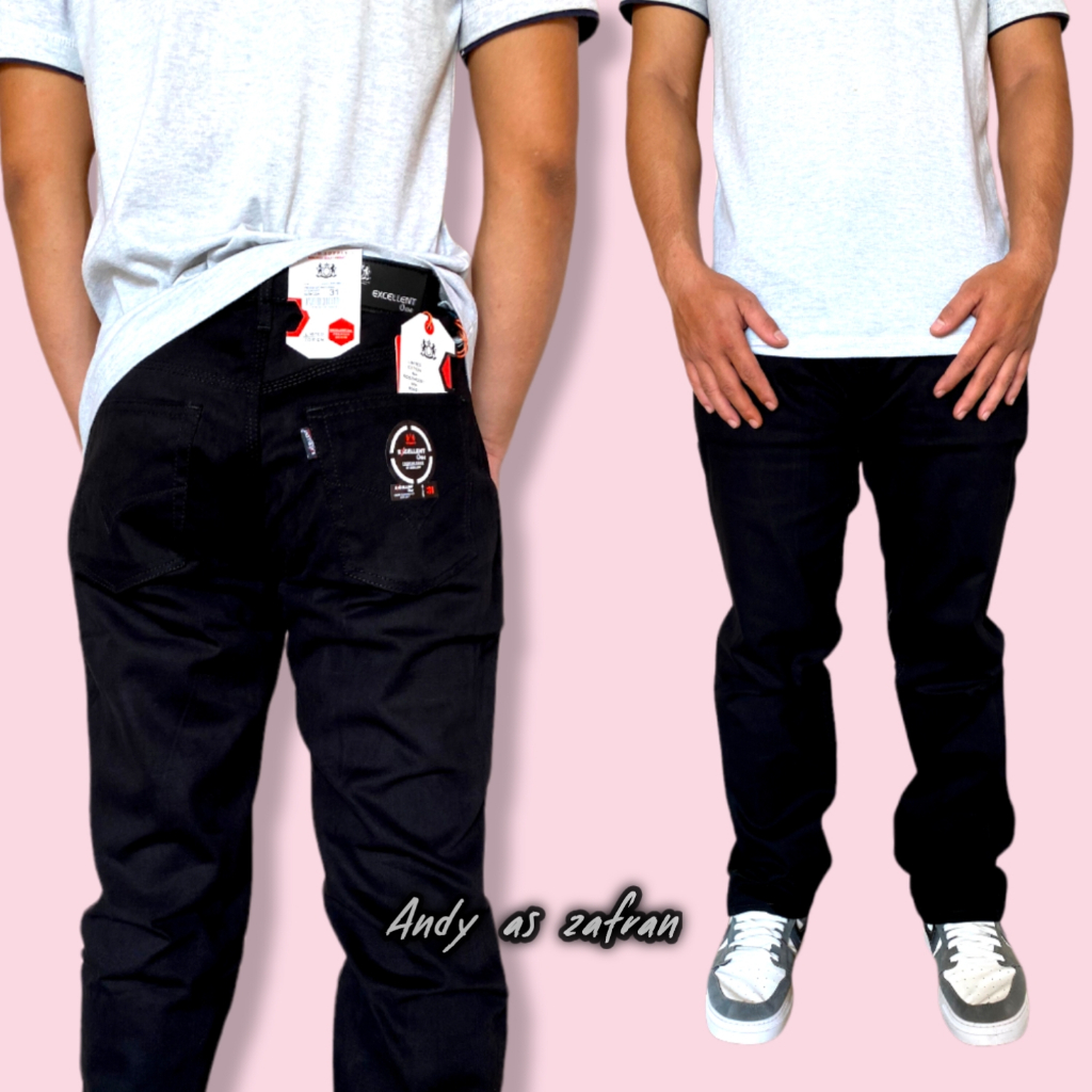 Celana chino  kanvas panjang pria slim fit street tebbal  bagus