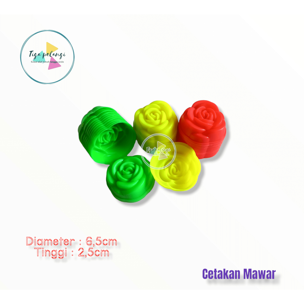 Cetakan Puding Mawar | Cetakan Kue Mawar 36Pcs