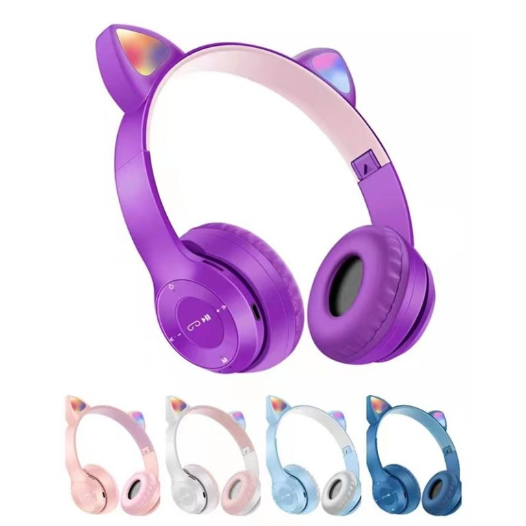headset bando kucing p47m / headphone wireless p47m model kepala kucing / headset bluetooth p47m