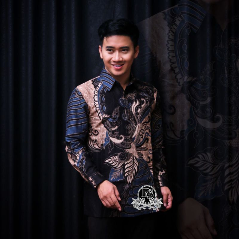 batik pria kemeja batik terbaru batik bermotif keren kain katun size m l xl dewasa