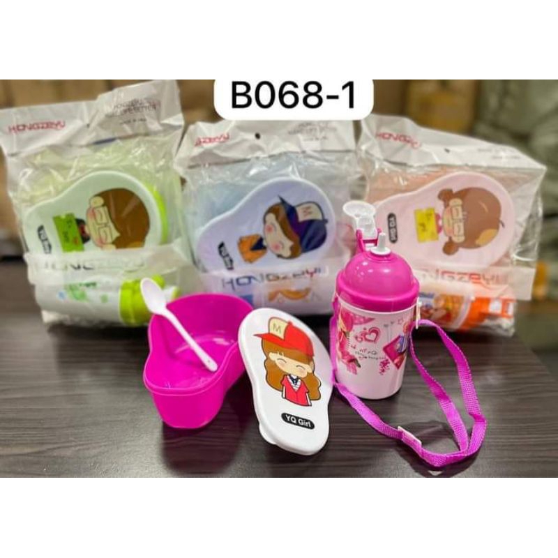 Lunch box/Wadah Bekal | Kotak Makan B068 1/Wadah bekal anak/Wadah bekal set anak lucu/Wadah bekal an
